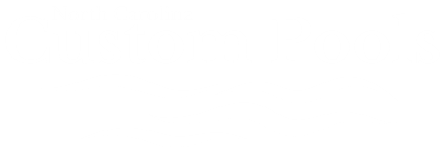 North Carolina Custom Pools Logo White