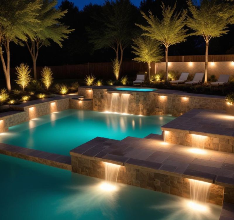 wellit swimming pool with custom water features