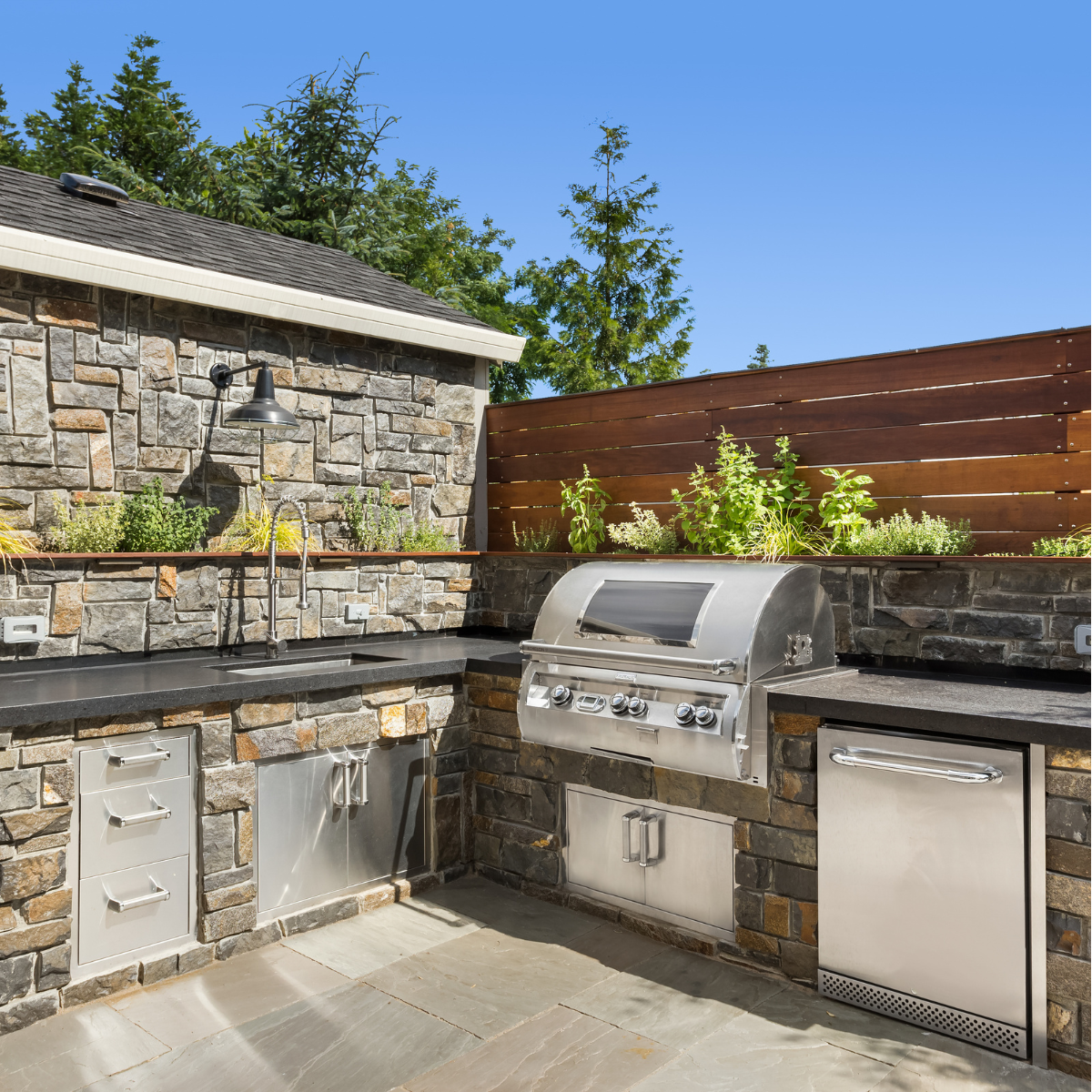 54 custom built outdoor kitchen in Rocky Mount NC